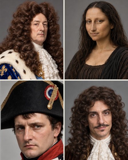 Louis XIV, la Joconde et Napoléon en planches personnages